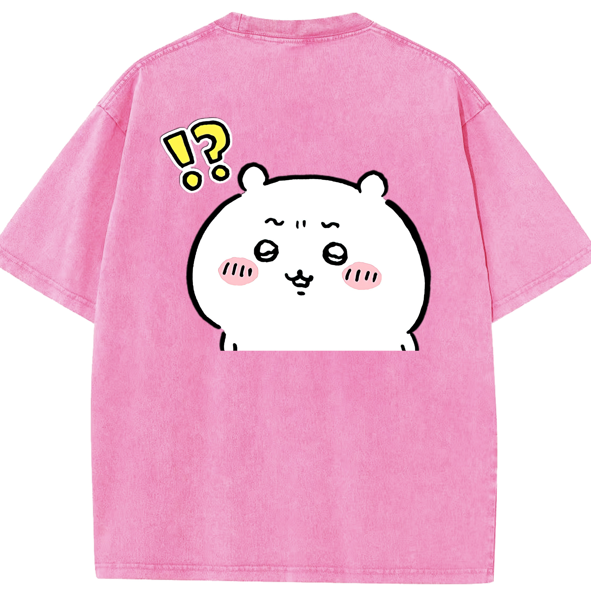 （画像用） ちいかわ ちいかわ Chii-kawa chiikawa 綿100% ヴィンテージ風 半袖Tシャツ（背面プリント）
